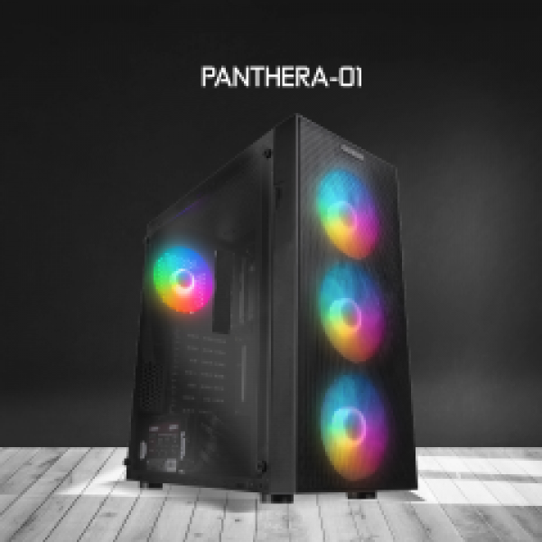 PANTHERA-01 RYZEN 5 5600, 16Gb DDR4 Ram, 500Gb NVMe SSD, 4Gb GDDR5 AMD R9 370 Ekran Kartı, 600W Kasa, Free Dos