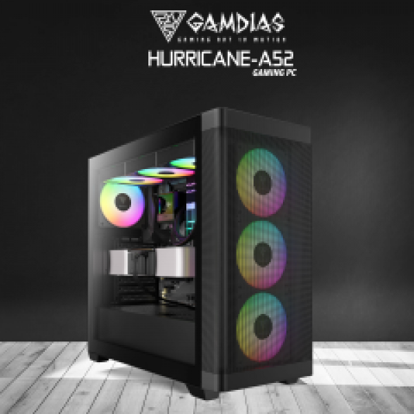 HURRICANE-A52 i5-14400F, 32Gb DDR5 Ram, 1Tb NVMe SSD, 8Gb GDDR6 RTX4060 Ekran Kartı, 2000W Kasa, Free Dos 