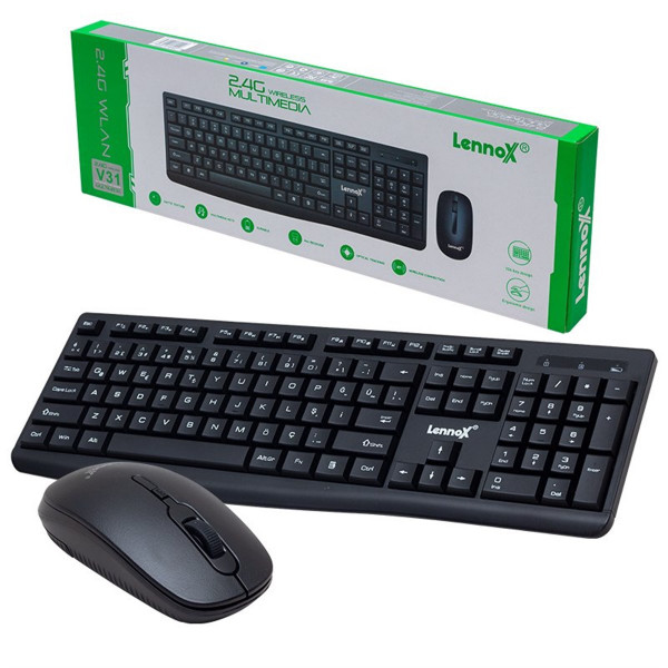 Lennox V31 Kablosuz Q Klavye Mouse Set